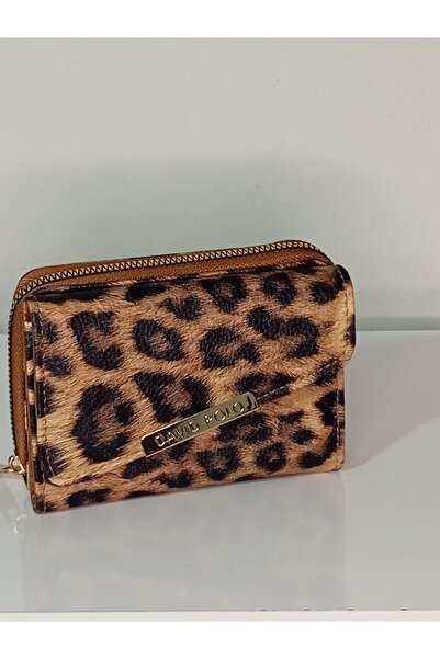 clebags Leopar desenli cüzdan
