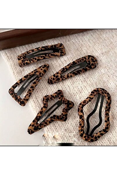EMKSHOP 5-Piece Large Leopard Clip Set Extra Quality Clips