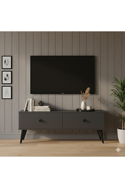 YUMEDİ DESİGN TSA1202A - DÜNDAR TV STAND , TV SEHPASI 120CM ANTRASİT