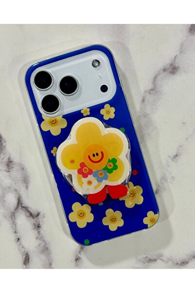 HYPERSOFT Iphone 17 (6.3 inç) Uyumlu Stant Olabilen Popsocketli Desenli Slım ...