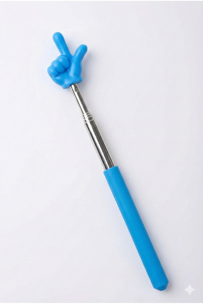 BEYZANA 1 Adet Portatif Uzayabilir El Parmak Şeklinde Sevimli Öğretmen İşaret Çubuğu Tahta (20 cm-67cm)