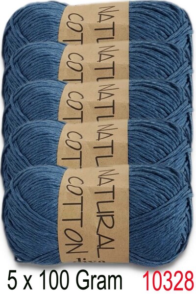 Diva İplik ديفا قطن طبيعي 10328 بترولي (عبوة من 5 قطع)