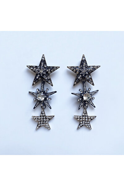 GOX Stone Dangle 3-Piece Star Earrings