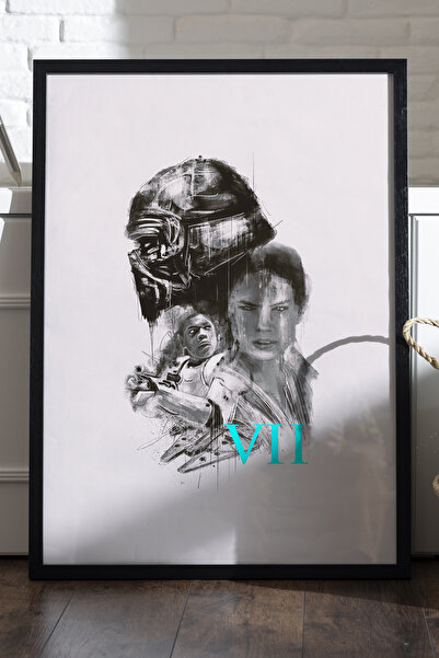 Duvarda Αφίσα Star Wars με μαύρο ξύλινο πλαίσιο, ζωγραφική τοίχου ταινιών