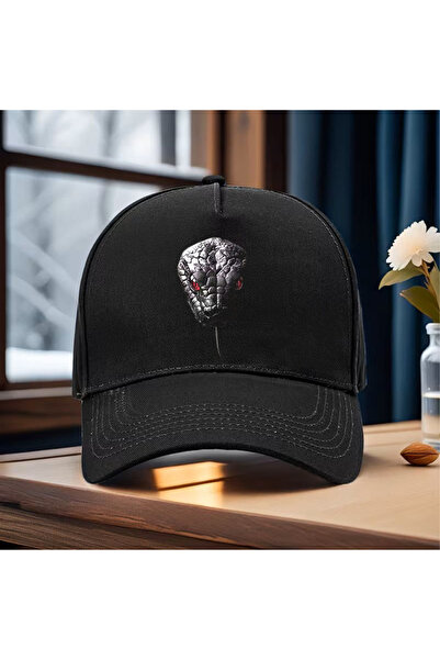 l'eivor Yılan Perspective Printed Snapback Black Hat