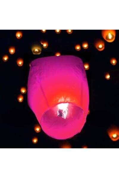 Tessari Set 5x Fuchsia Paper Lantern 38 x 52 x 95 cm