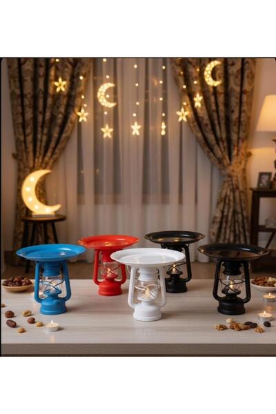 GIFT توزيعات فانوس رمضاني بصحن علوي اضاءة ( 12 حبة )