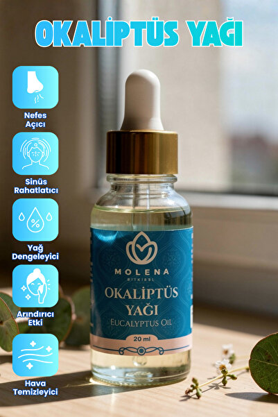 MOLENA BİTKİSEL Premium Okaliptüs Yağı 20 ml – , Ferahlatıcı ve Aromaterapi Yağı
