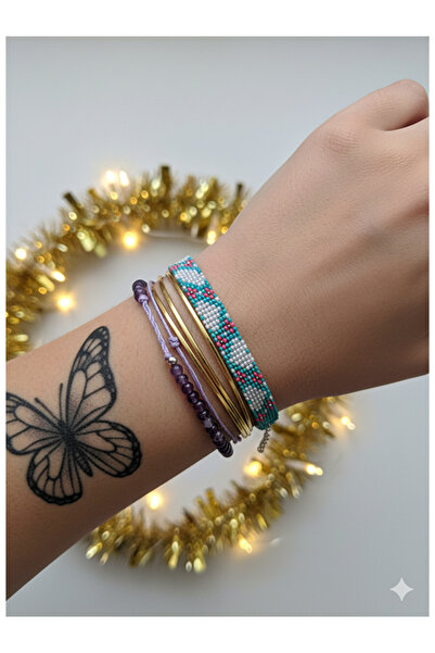 Namaste Vintage New Year Themed Handmade Beaded Bracelet