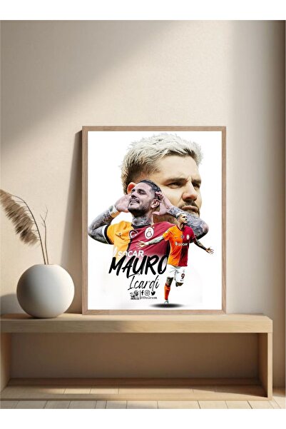 MOR TABLO Galatasaray Mauro Poster Tek Parça Ahşap Çerçeveli Tablo
