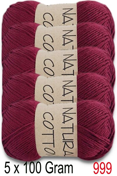 Diva İplik Diva Natural Cotton 999 Burgundy (Pack of 5)