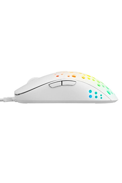 ATAsoft Beyaz Rainbow Aydınlatmalı RGB 8000dpı Işıklı Gaming Oyuncu Mouse