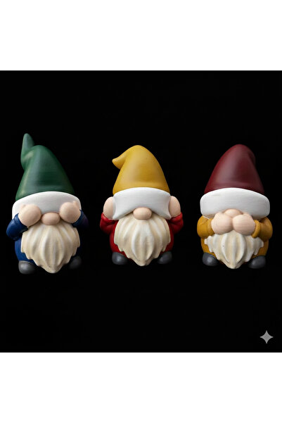 İki Cadı Tasarım Görmedim Duymadım Bilmiyorum Cüce Set Polyester Ev Dekoratif...