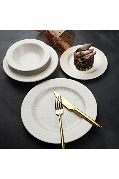Kosova Yemek Takımı 24 Parça 6 Kişilik (CREAM DECOR)