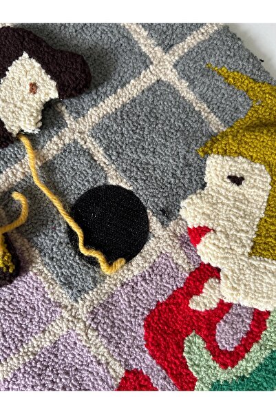 Ruhe Studio Noodle In Love El Yapımı Punch Klavye Halısı Kişileştirilebilir 3...