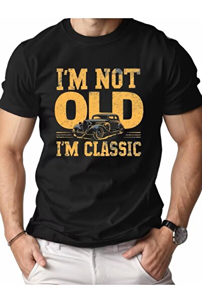 LELVANİ I'M Not Old I'M Classic Written Generic Patterned Print T-Shirt