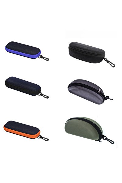 Arabest Portable Travel Zipper Eyeglass Case, Denim Fabric Hard Spectacle Case, Eyewear Protector Glasses