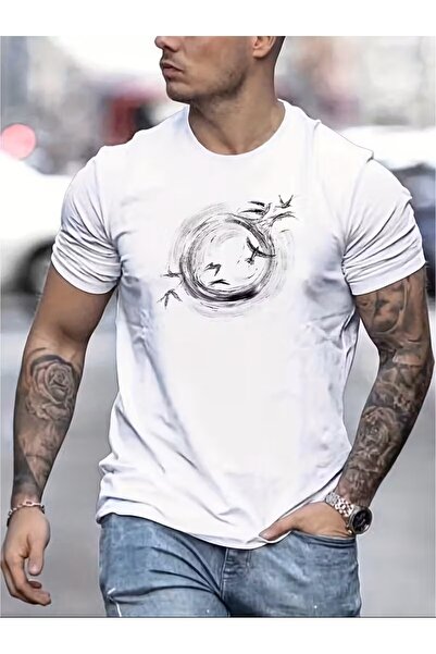 LELVANİ Black Hole Patterned Print T-Shirt Unisex