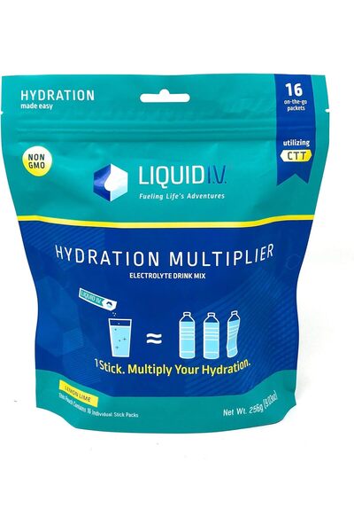 Liquid I.V. Liquid Iv, Lemon Lime Hydration Pouch, 9.03 Ounce (Pack of 16)