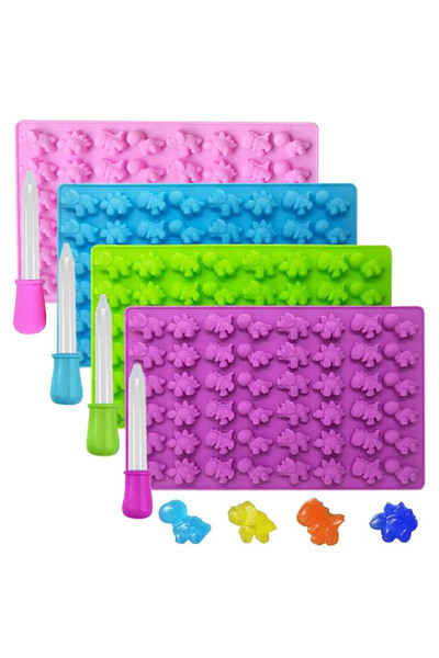 Arabest Candy Mold Sets Silicone, Gummy Molds with Droppers, Bakeware Mini Mould Nonstick Candy Makin