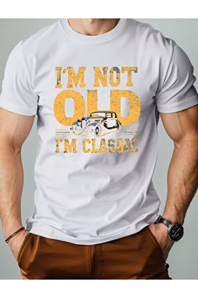 LELVANİ I'M Not Old I'M Classic Written Generic Patterned Print T-Shirt