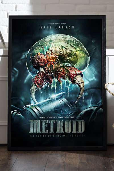 Duvarda Metroid crni drveni uokviren poster, dekorativna zidna slika za igre
