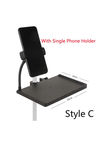 Choice5 20X14cm Style C Microphone Stand Tray Mic Stand Tray with Phone Holde...