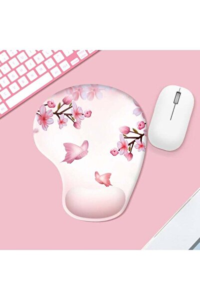 Generic Cross-border Simple Colorful Flower Silicone Wrist Pad Mouse Pad Girls' Office Cute Non-slip Table P