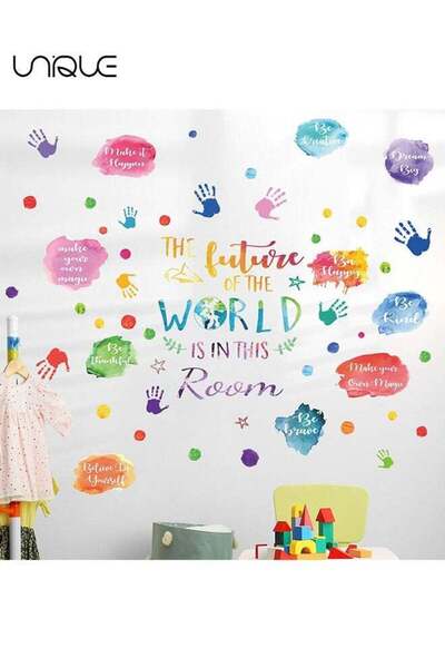 Generic Unique Cartoon Color Handprint Wall Stickers