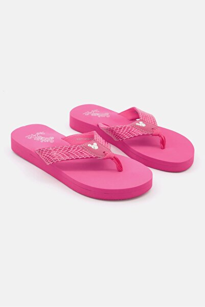 Disney Women Mickey Mouse Slip On Slipper, Dark Pink