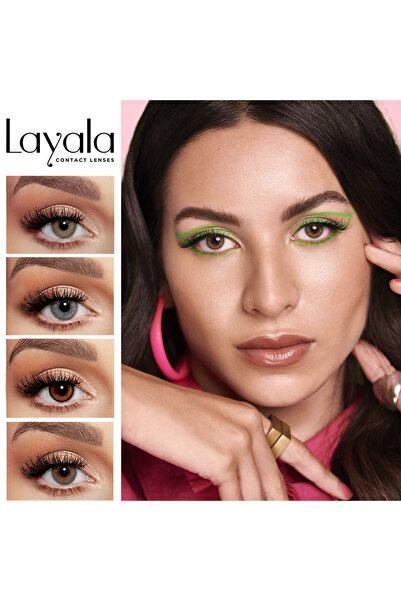 Layala عدسات - عدستان - رمادي غائم