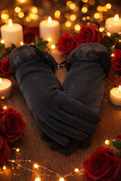 FİxTEKNO Peluşlu Dokunmatik Ekran Okuyuculu Eldiven (Su Geçirmez)