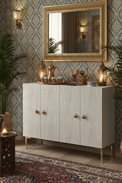 zetuna home KA1204BTG KONSOL, ÇOK AMAÇLI DOLAP, KAHVE KÖŞESİ VE TV SEHPASI BE...