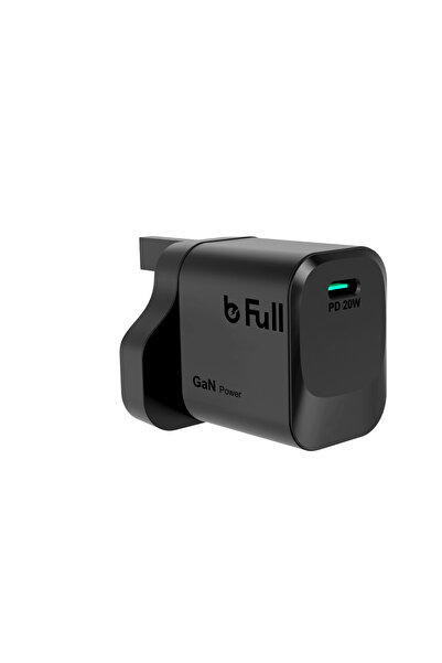 b Full bFull BF-H3 20W Wall Charger – Power Delivery Fast Charging, Smart USB-C GaN Charger for iPhone &