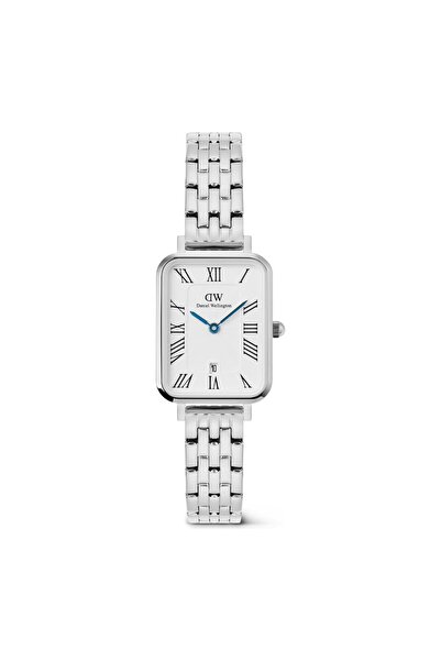 Daniel Wellington Quadro 20x26 Roman Numerals Date 5-link White S DW00600864 ...