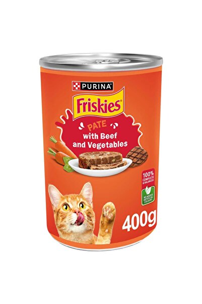 Friskies Wet Cat Food Beef and Vegetables Nutritious Wet Meal for Adult Cats