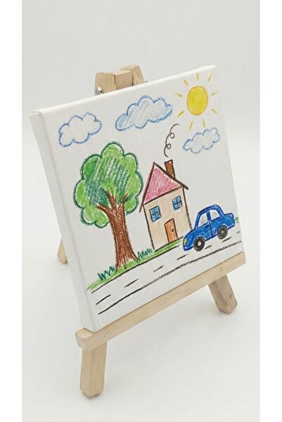 EMRİN AHŞAP OYUNCAK VE HEDİYELİK EŞYA Masaüstü Şövale, Ahşap, Mini Şövale, Üç...