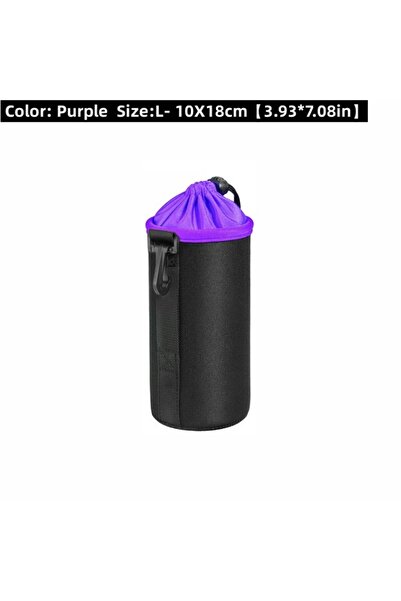 Choice حقيبة عدسة كاميرا C-Purple-L RF11 مقاومة للماء، حقيبة حماية ناعمة بربا...