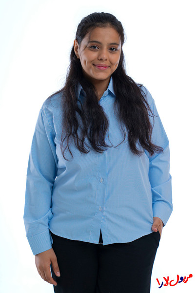 maryool lara Sky blue striped school blouse