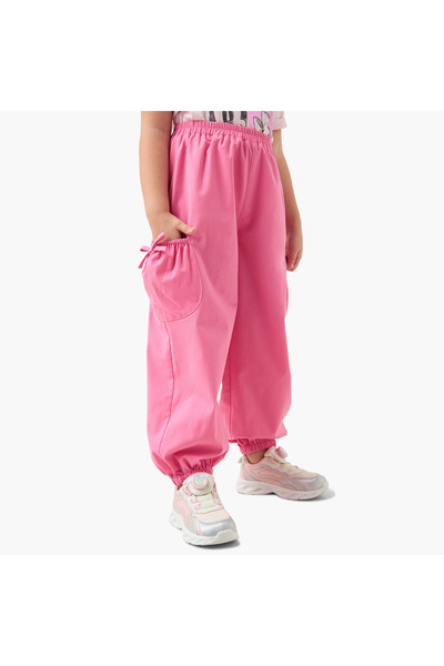 Juniors بنطال رياضي متين بقصة فيونكة وحزام خصر مطاطي