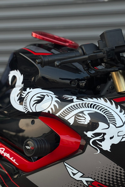 Banxtre White Color Fully Compatible Ejder Sticker (Right Side) for Rks Srk 125