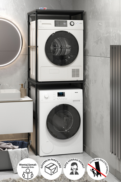 Bofigo Çamaşır Makinesi Dolabı Kurutma Makinesi Dolabı Metal Banyo Dolabı Sed...
