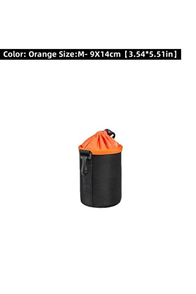 Choice حقيبة عدسة كاميرا C-Orange-M RF11 مقاومة للماء، مزودة برباط ناعم لحماي...