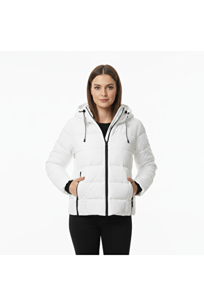 lumberjack Apreski Women's White Hooded Coat
