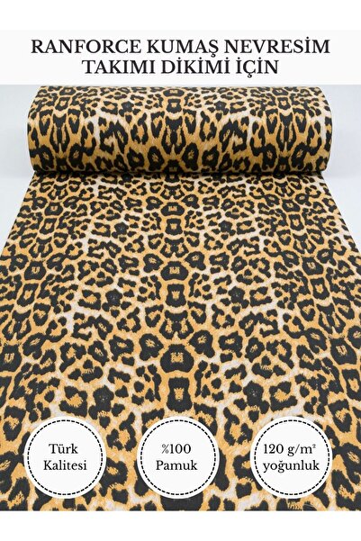 FabricMarket Renkli Baskılı Ranforce Kumaş – %100 Pamuk Nevresimlik Kumaş, 24...