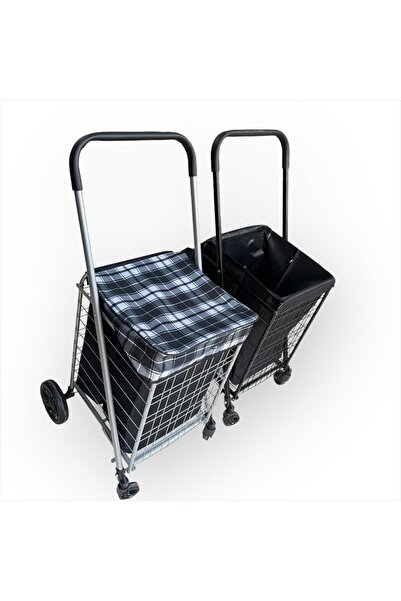 Wahat Aliamtiaz عربة تسوق قابلة للطي، سلة تسوق خفيفة الوزن