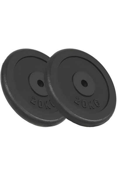 Marshal Fitness 20 kgs x 2 Pcs Rubber Weight Plates for Adjustable Dumbbell and Barbell