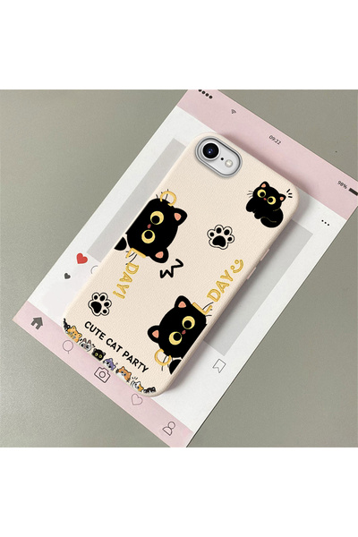 Hontinga iPhone 7/8/Se 2020 2022 Compatible Leather Texture Anti Fall Soft Si...