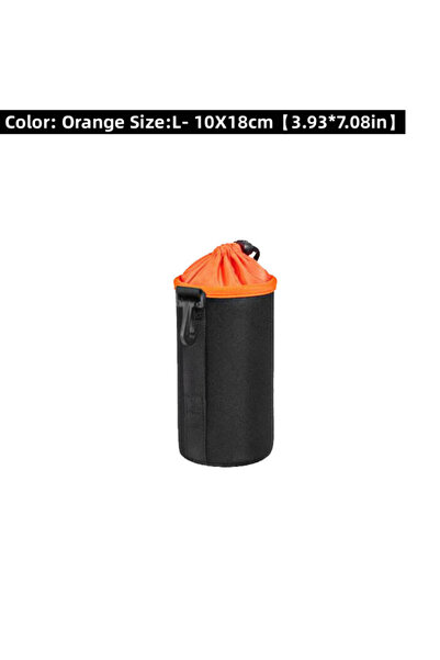 Choice حقيبة عدسة كاميرا C-Orange-L RF11 مقاومة للماء، مزودة برباط ناعم لحماي...