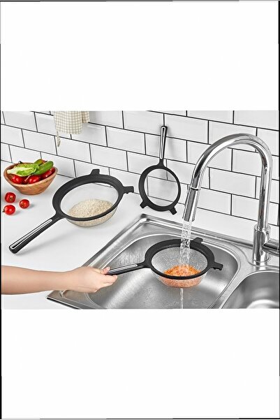 Evalins 17 Cm Tencereye Takılabilen İnce Tel Süzgeç - Un Eleği ve Kevgir